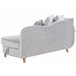 Beliani Chaise longue Terciopelo MERI Gris Claro