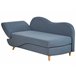 Beliani Chaise longue izquierdo Lino sintético MERI Azul