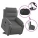 Sillón Elevable Reclinable Gris Oscuro