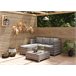 Set chasie longue LANZAROTE III com puff y mesa gris Gris
