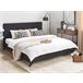 Beliani Cama con somier Poliéster AMBASSADOR 192x216 Beige