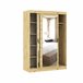 Armario TOUCH II puertas correderas con espejo 150x215cm Roble