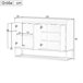 Aparador, 4 puertas, mueble comedor, comedor, sala, cocina 120 Negro