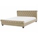 Beliani Cama con somier Terciopelo AVALLON 192x233 Beige