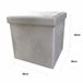 Puff Ottoman Almacenaje Cuadrado Terciopelo Plegable Beige