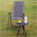 Aktive mesa plegable de camping redonda ligera y compacta Negro
