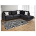 Acomoda Textil – Alfombra Vinílica Hidráulica para Hogar. 160x230 Blanco/ Negro