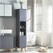 Armario alto Overath con 2 puertas MDF pino Gris