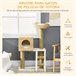 Árbol para Gatos Aglomerado de Madera, Totora, Poliéster PawHut Marron