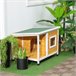 Casa para Perros Madera de Abeto PawHut Naranja