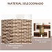 Biombo Separador Cuerda de Papel, Madera de Pino HOMCOM Multicolor