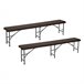 Pack 2 Bancos Plegables Catering Thinia Home Marron