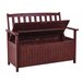 Beliani Banco Madera de acacia SOVANA Rojo
