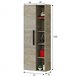 Armario baño Alise 1 puerta 5 huecos, Alaska, 135 cm Madera