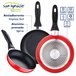 Batería de cocina 7 piezas en  + Juego de 3 sartenes Multicolor