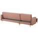 Beliani Sofá cama Terciopelo ABERDEEN Rosa