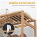 Perchero de Ropa Bambú HOMCOM, hogar - muebles de recibidor Marron