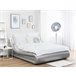 Beliani Cama con somier Piel sintética AVIGNON 205x221 Gris