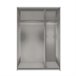 Armario 2 puertas correderas, 1 de ellas con espejo - L135 cm Gris