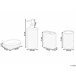 Beliani Conjunto de accesorios de baño GUATIRE Turquesa