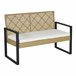 Conjunto de muebles de jardin Calciano 4 piezas ratán Natural