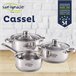Bateria de cocina 5 piezas + sartenes Cromo