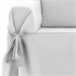 Protector Cubre Sofá Sillón Liso Royale Lazos 1 Plaza Gris