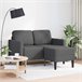 Sofá de 2 plazas - sofá de salón - sofá moderno Gris Oscuro