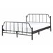 Beliani Cama con somier Hierro MAURESSAC 145x206 Negro