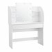 Tocador Köla Mesa de Maquillaje con Espejo con LED aglomerado 108 Blanco