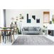 Alfombra MEFE moderna 2312 Ornamento Structural dos niveles 140x190 Gris