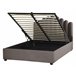 Beliani Cama con almacenaje Terciopelo VINCENNES 147x214 Gris Oscuro