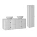 Conjunto de muebles doble lavabo y columna Izae 120 Blanco