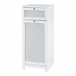 Mueble para ropa sucia Karlsøy con cesto extraíble MDF Blanco