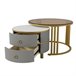 2 en 1, mesa de centro, mesa auxiliar, cajón 70x70 Gris
