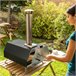 Horno para Pizza de Pellets con Accesorios Negro