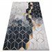 Alfombra lavable ANDRE 1171 Cubo Geométrico 80x150 Negro