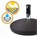 Base para sombrilla circular antracita 41-51 mm Aktive Gris
