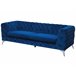 Beliani Sofá de 3 plazas Terciopelo SOTRA Beliani Sofá de 3 plazas Terciopelo SOTRA Azul Marino
