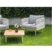 Beliani Conjunto longue SENISE Blanco/ Gris