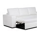 Chaise longue piel sintética con cama HARRY Blanco