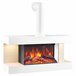 KAMINIO Eléctrica Chimenea LIZ con Tubo de Chimenea Blanco