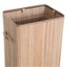 Cesto para Ropa Sucia Bambú, PU, bolsa de lona HOMCOM Beige
