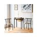 Set Mesa y 2 Sillas - Modelo LEVA - Sobre+asiento MDF - Estructuras Metal Roble