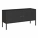 Mueble de salón Pyhtää con 2 puertas acero 118 Negro