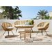 Beliani Conjunto de jardín Ratán MARATEA/CESENATICO Natural