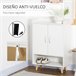 Mueble Zapatero Melamina, Madera HOMCOM 60 Blanco
