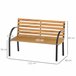 Banco de Jardín Acero, Madera de Pino Outsunny 122x60 Marron