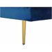 Beliani Chaise longue izquierdo Terciopelo MIRAMAS Azul Marino
