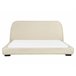 Beliani Cama con somier Poliéster ROISEL 201x226 Crema
